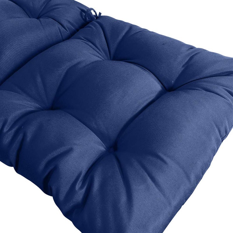 QILLOWAY Outdoor Seat/Back Chair Cushion Tufted Pillow, Spring/Summer Seasonal All Weather Replacement Cushions. (Navy) - Image 3